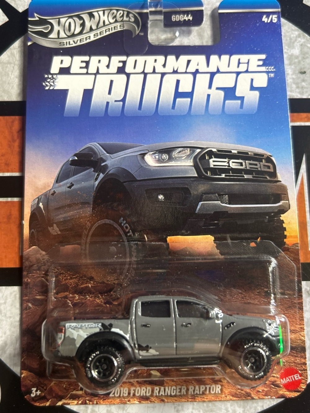 Hot Wheels Silver 2019 Ford Ranger Raptor Toy Truck - Silver